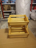 Wooden Veggie & Fruit Basket Stand