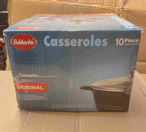 CASSEROLES 10 Piece Granite Cookware Set