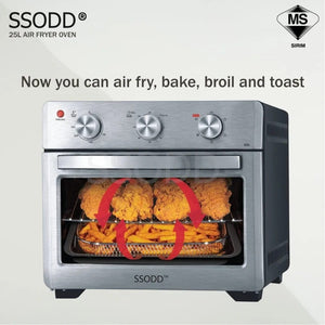 SSODD 3-Knobs Air Fryer Oven 25L